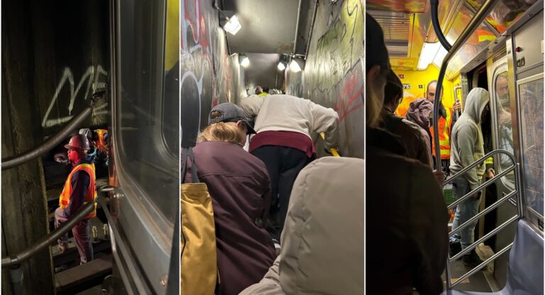 ‘People peeing in between the cars’: Power outage strands NYC subway riders during storm